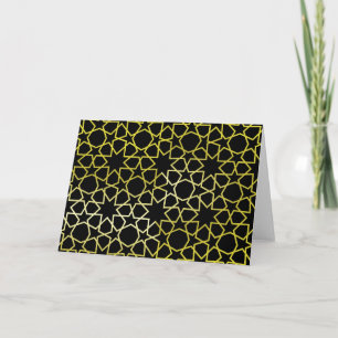 Carte Motif Gold Stars sur Noir