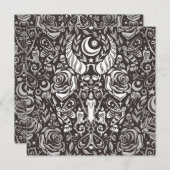 Carte Motif gothique monochrome (Devant / Derrière)