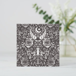 Carte Motif gothique monochrome