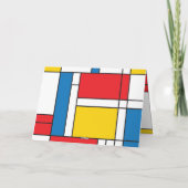 Carte Motif graphique inspiré par Mondrian moderne (Dos)
