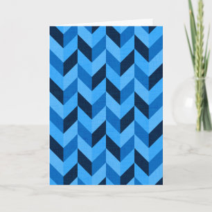 Carte Motif Herringbone en bleu