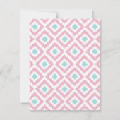 Carte Motif Ikat de menthe rose pâle (Dos)