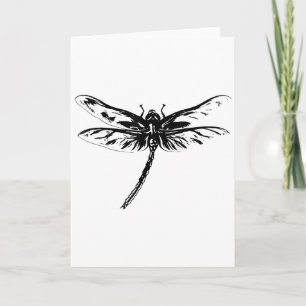 Carte Motif insecte libellule Ailes colorées Insectes Tr