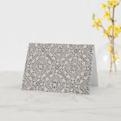 Carte Motif inspiré (Fleur jaune)