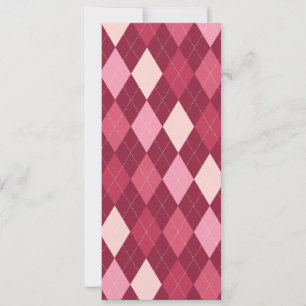 Carte Motif Jacquard rouge
