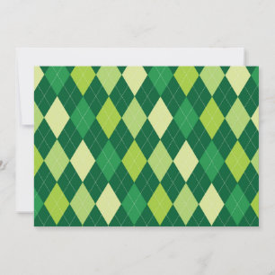 Carte Motif Jacquard vert