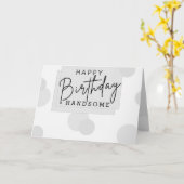 Carte Motif Joyeux Anniversaire Joyeux Gris Anniversaire (Fleur jaune)