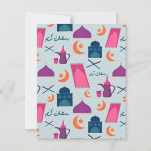 Carte Motif joyeux de Ramadan