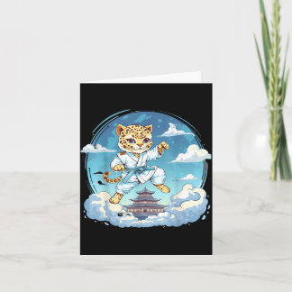 Carte Motif léopard karaté Taekwondo Jiu-Jitsu MMA