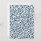 Carte Motif léopard pailleté or bleu (Dos)
