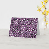 Carte Motif léopard, Spots léopards, Leopard pourpre (Fleur jaune)