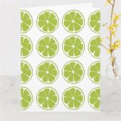 Carte Motif Lime vert Fruit Lime (Fleur jaune)