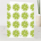 Carte Motif Lime vert Fruit Lime (Dos)