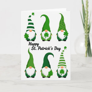 Carte motif lutin trèfle