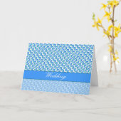 Carte Motif mariage Turquoise Blue Wavy (Fleur jaune)