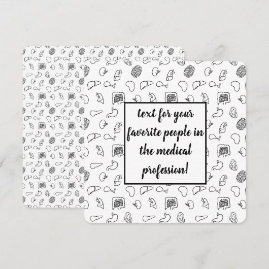 Carte Motif Médicale (Devant / Derrière)