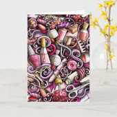 Carte Motif Nail Studio (Fleur jaune)