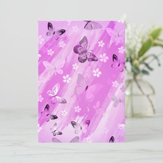 Carte Motif papillon 12 (Debout devant)