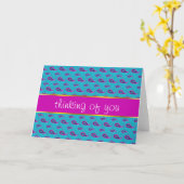 Carte Motif Peacock et Magenta Paisley (Fleur jaune)