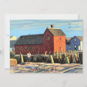 Carte Motif pittoresque #1 Rockport Fishing Shopping
