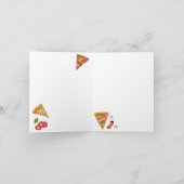 Carte Motif Pizza d'aquarelle (Intérieur)