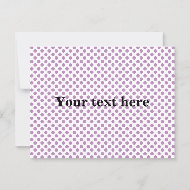 Carte Motif pois violet clair (Devant)