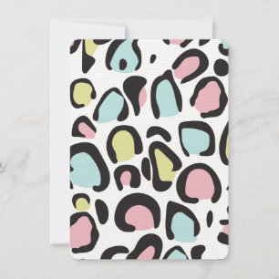 Carte motif Poster de animal des années 1980