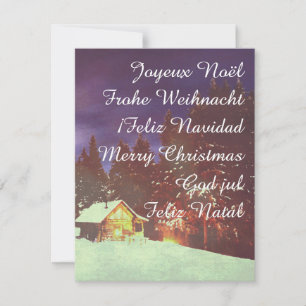Carte Motif pour la féerie hivernale de Noël