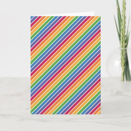 Carte Motif Rainbow Stripes (Devant)