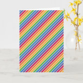 Carte Motif Rainbow Stripes (Fleur jaune)
