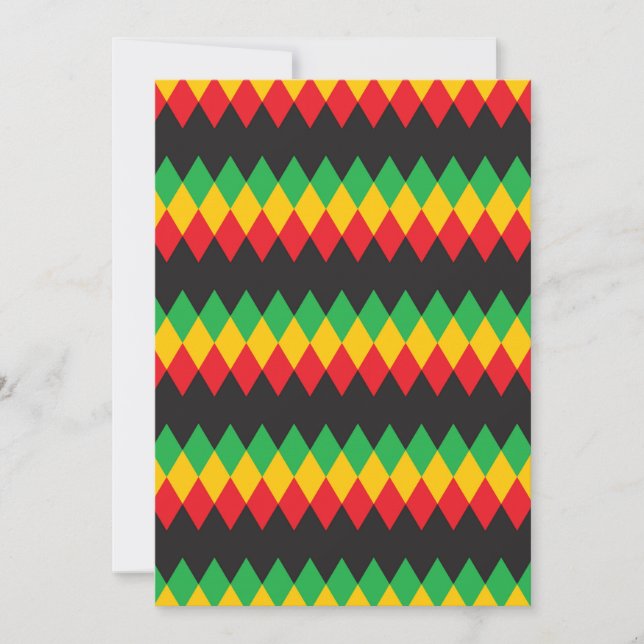 Carte Motif Rasta Diamond (Devant)