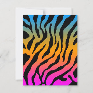 Carte Motif Rayures de Tigre Corey Tiger 80s