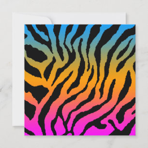 Carte Motif Rayures de Tigre Corey Tiger 80s