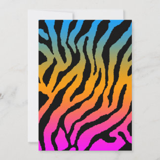 Carte Motif Rayures de Tigre Corey Tiger 80s