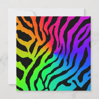 Carte Motif Rayures de Tigre Corey Tiger 80s