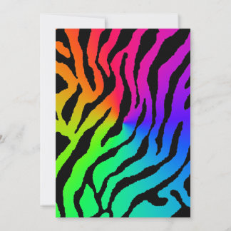 Carte Motif Rayures de Tigre Corey Tiger 80s