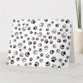 Carte Motif répété des pattes de chat (Devant)