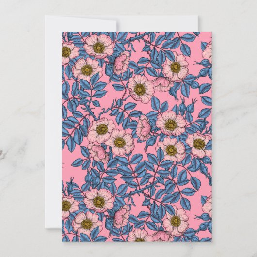 Carte Motif rose de chien (Devant)