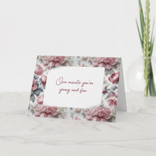 Carte Motif rose Peony Pour Avoir Un Anniversaire D'Humo