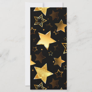 Carte Motif sans couture avec des étoiles dorées