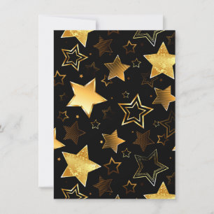 Carte Motif sans couture avec des étoiles dorées
