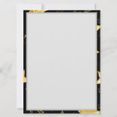 Carte Motif sans couture avec des étoiles dorées (Dos)