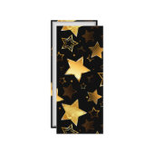 Carte Motif sans couture avec des étoiles dorées (Devant/Arrière en situation)