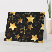Carte Motif sans couture avec des étoiles dorées (Dos)