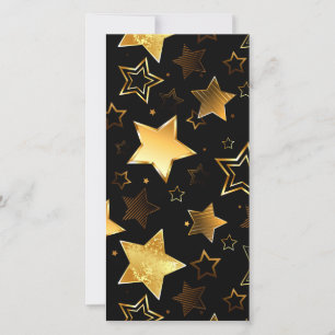 Carte Motif sans couture avec des étoiles dorées