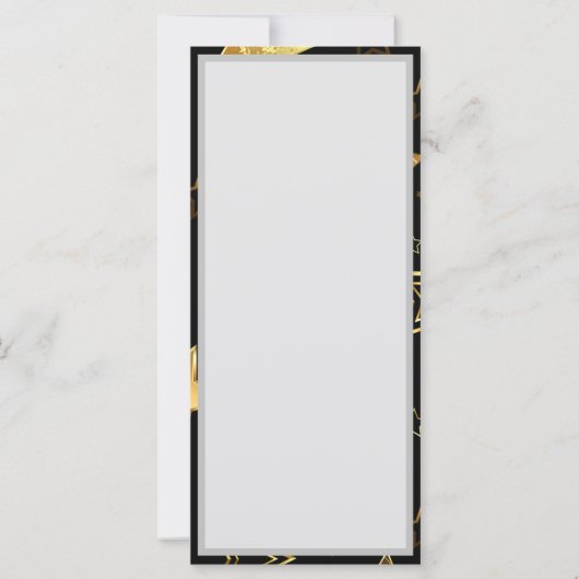 Carte Motif sans couture avec étoiles d'or (Dos)