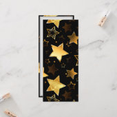 Carte Motif sans couture avec étoiles d'or (Devant/Arrière en situation)