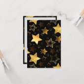 Carte Motif sans couture avec étoiles d'or (Devant/Arrière en situation)