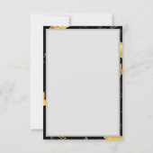 Carte Motif sans couture avec étoiles d'or (Dos)