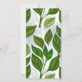 Carte Motif sans couture avec Feuilles de thé vert (Devant)
